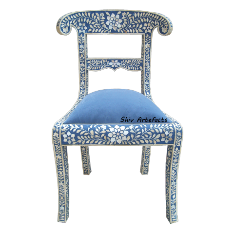 MOP INLAY FLORAL DESIGN CHAIR