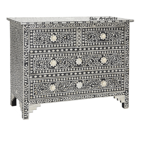 BONE INLAY FLORAL DESIGN CHEST