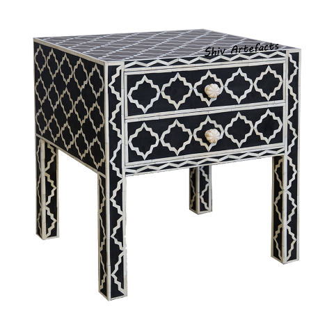 BONE INLAY STAR DESIGN BEDSIDE