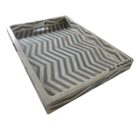 BONE INLAY CHEVRON DESIGN TRAY