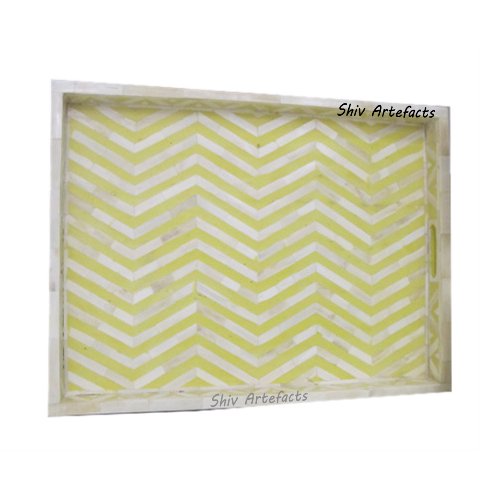 BONE INLAY CHEVRON DESIGN TRAY