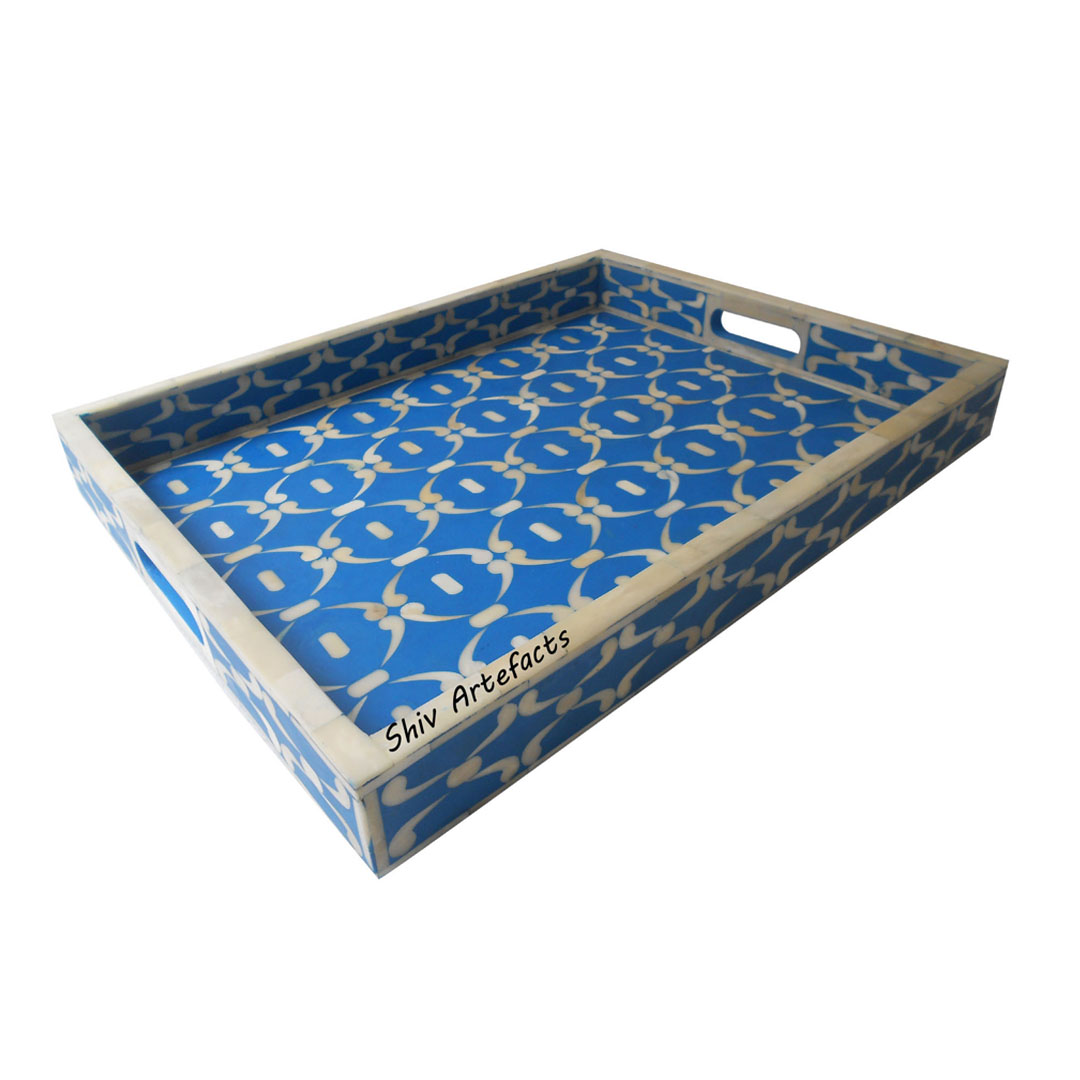 BONE INLAY GEOMETRICAL DESIGN TRAY